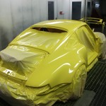 Vorbereitung für die Lackierung des Porsche